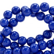 Glaskralen opaque 4mm Strong blue